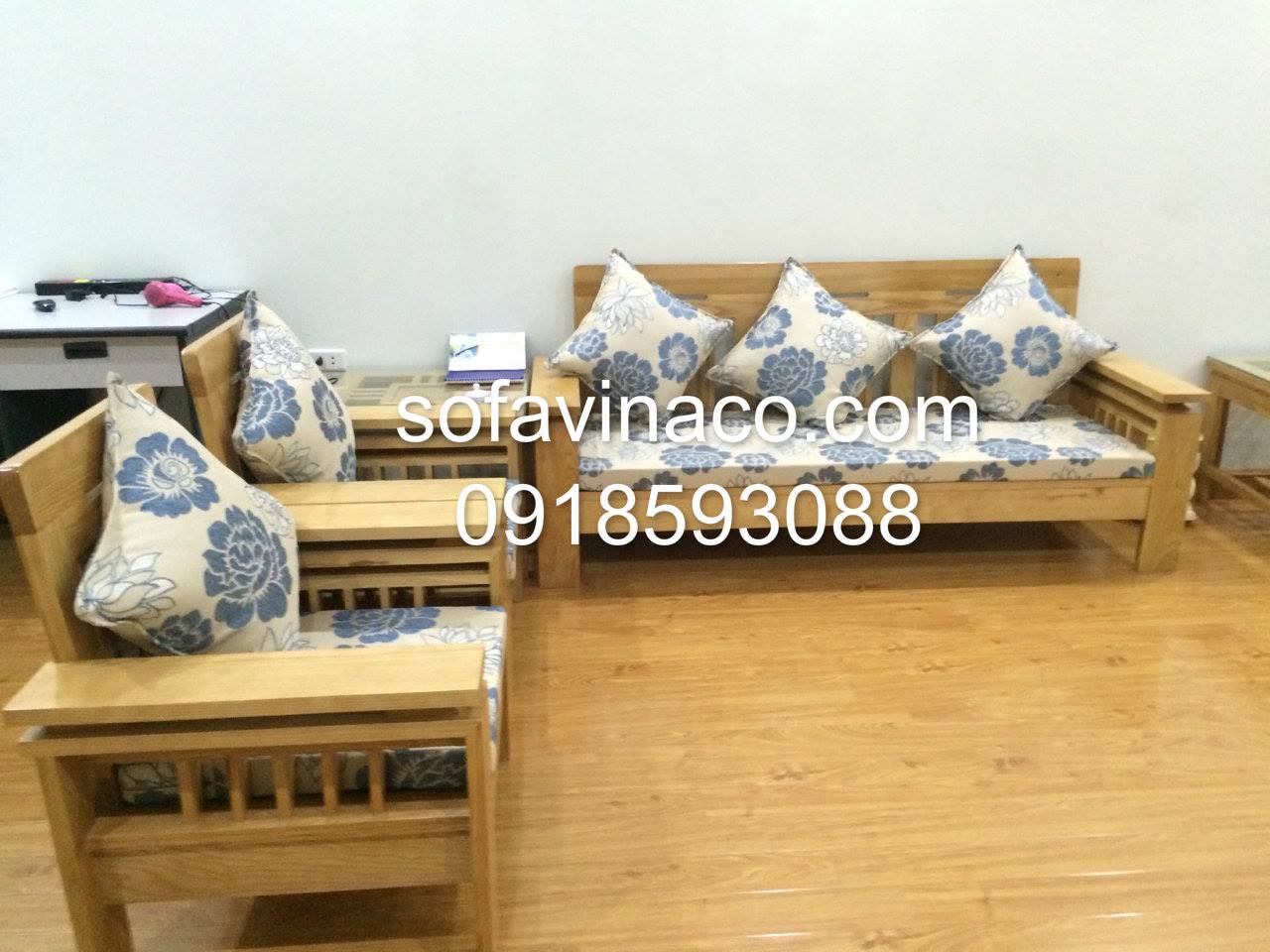 Làm đệm ghế sofa gỗ Chị HàGia Lâm