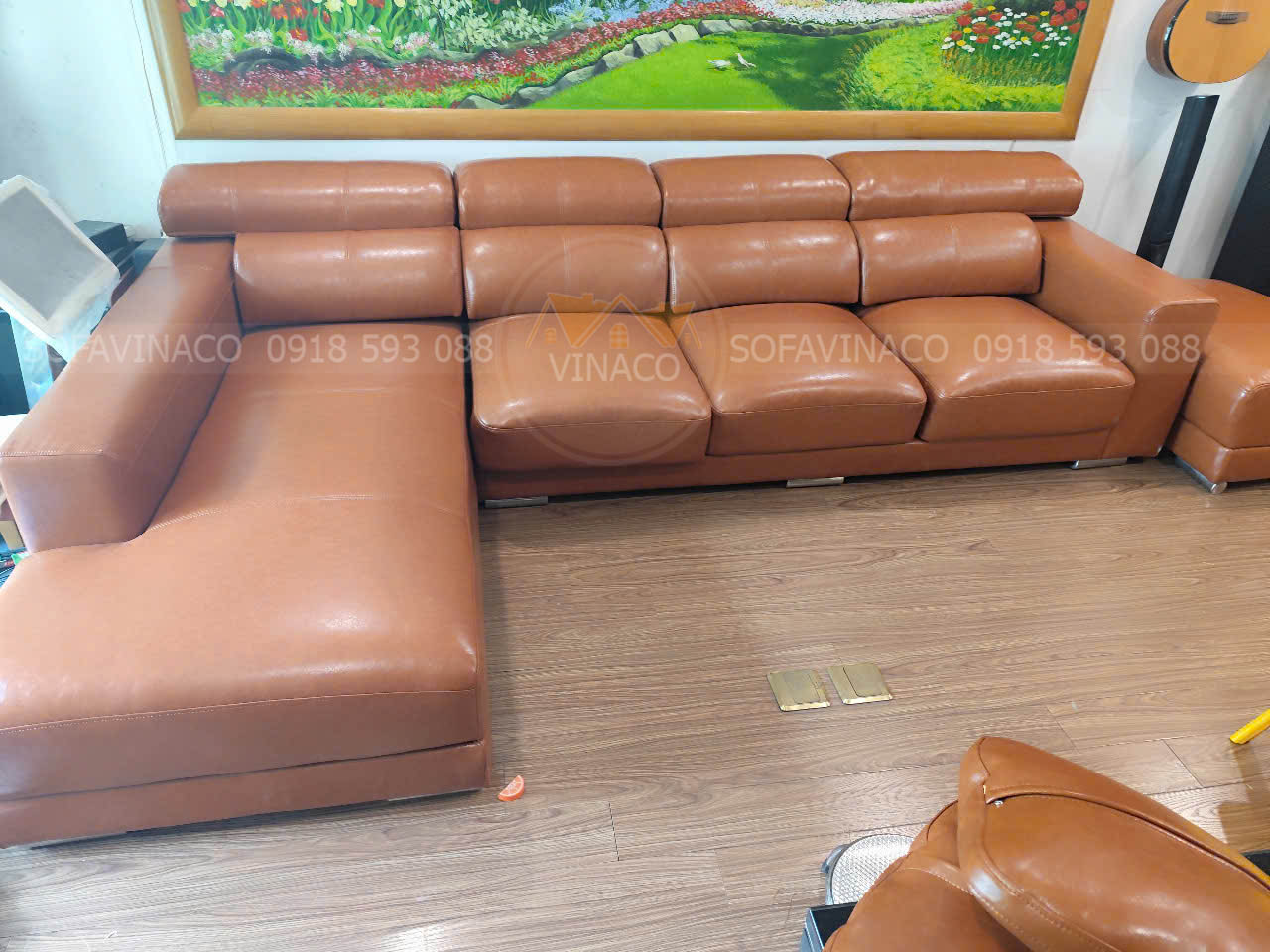 Bộ ghế lột xác sau khi sử dụng dịch vụ bọc ghế sofa của Vinaco