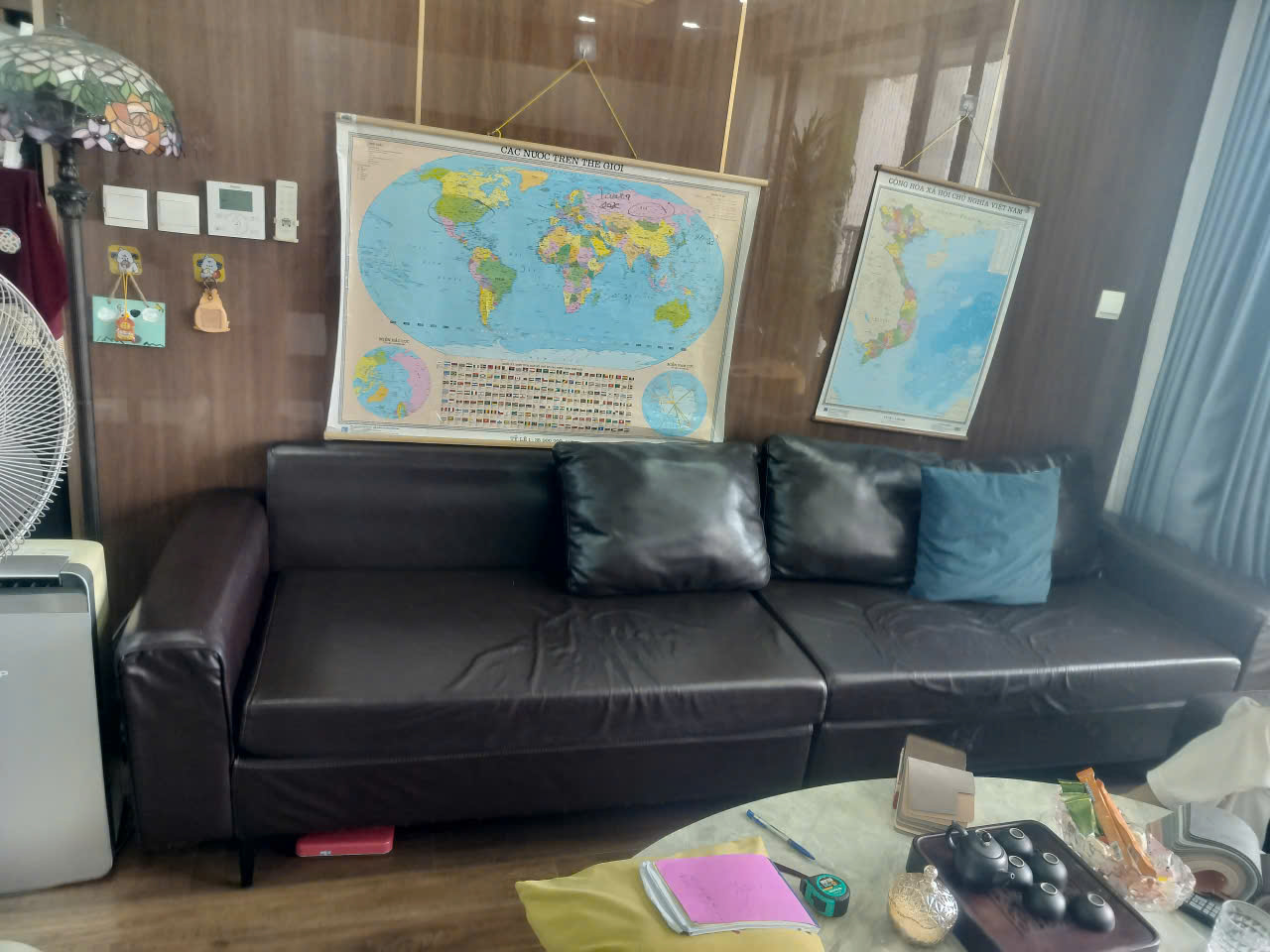 Hình ảnh khi Vinaco đến khảo sát bọc sofa