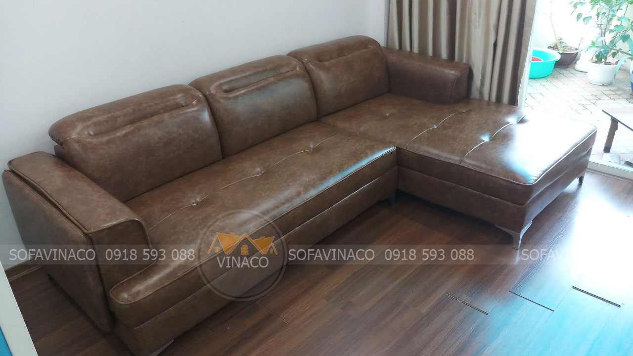 Bọc da ghế sofa cho anh Thanh ở Trần Tự Bình Cầu Giấy Hà Nội