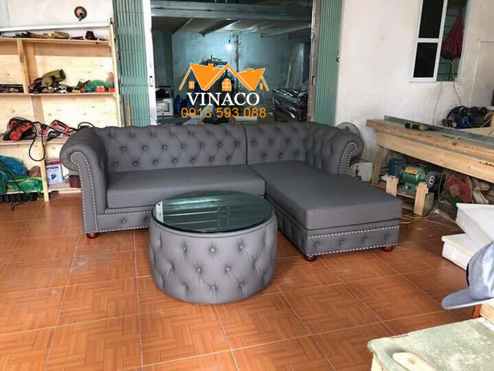 Đóng ghế sofa cổ điển cho khách hàng tại Trung Hòa Cầu Giấy Hà Nội