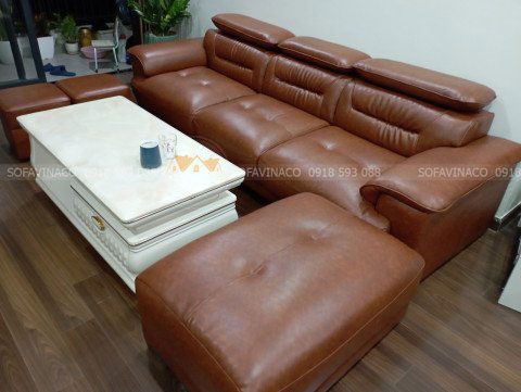 Bộ ghế sofa sau khi thay đổi diện mạo mới cho khách tại căn hộ chung cư Venus