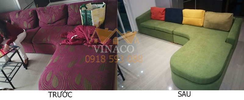 Thay đổi phong cách phòng khách chỉ bằng việc bọc lại vỏ vải cho sofa 