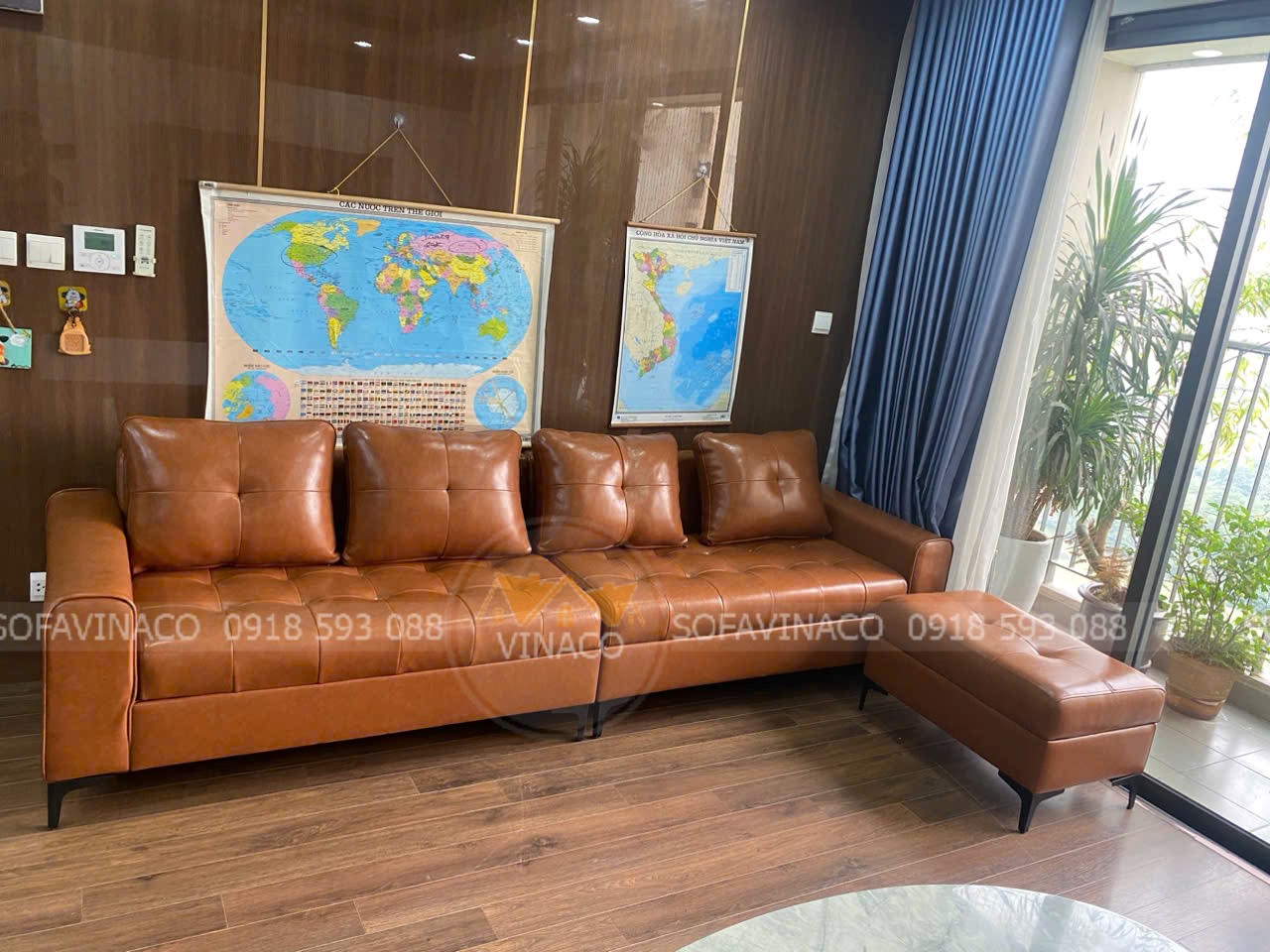 Sau khi hoàn thiện bọc lại sofa tại nhà khách hàng