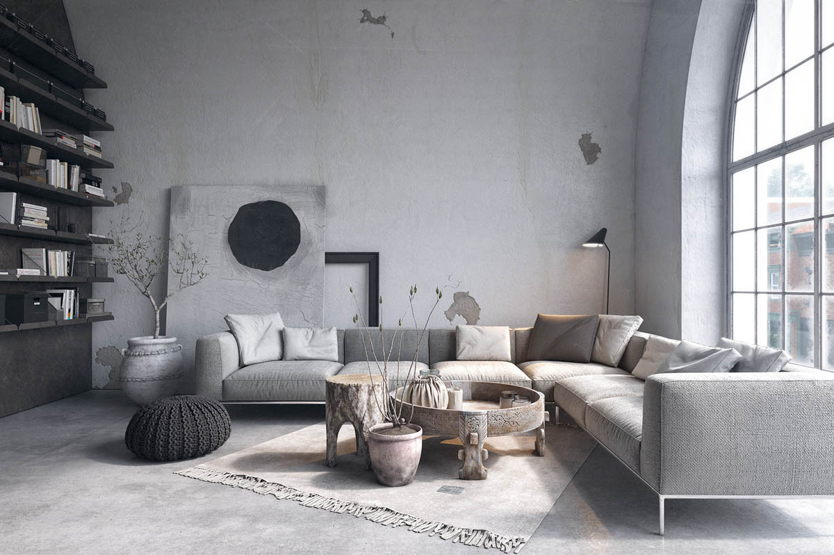 Phong cách Industrial Style đầy ấn tượng cho nội thất phòng khách cá tính