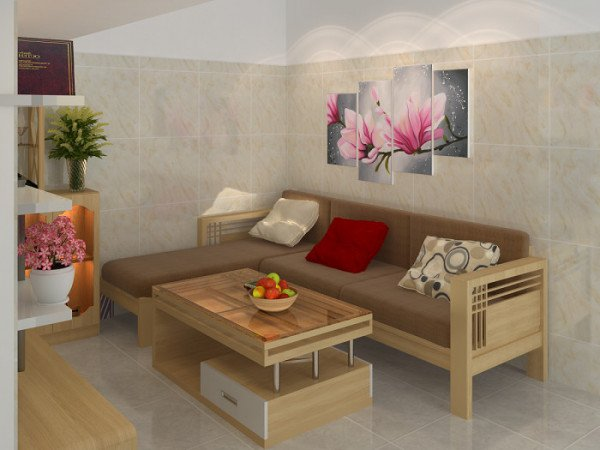 Sofa gỗ mini sự lựa chọn cho phòng khách nhỏ thêm nổi bật