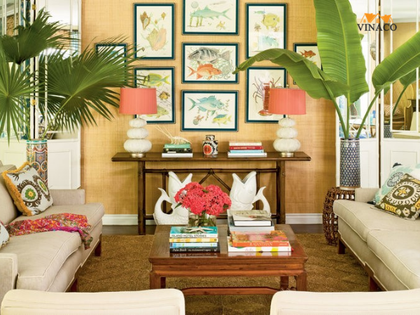 Thiết kế nội thất phong cách nhiệt đới 