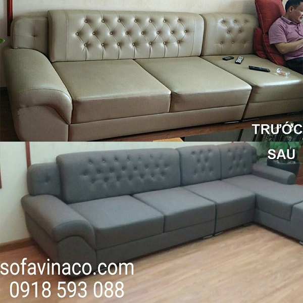 Thay vỏ mới cho ghế sofa, từ da thành vải bọc ghế sofa tại Hà Nội