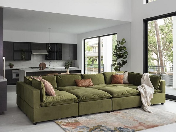 10 loại ghế sofa màu xanh lá trendy - 02