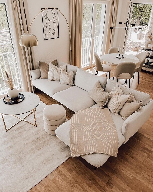 Biến căn hộ 50 mét vuông trở nên lung linh hơn với sofa màu be - 02