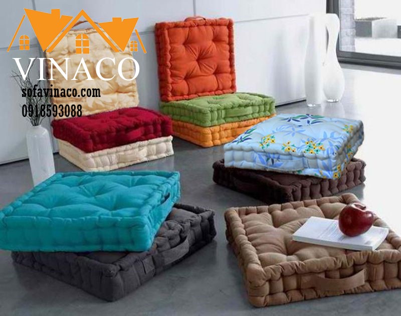 Vinaco - Cung cấp dịch vụ may đệm ngồi bệt theo yêu cầu. 