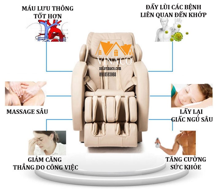 Dịch vụ bọc ghế massage Vinaco tận nhà tại Hà Nội