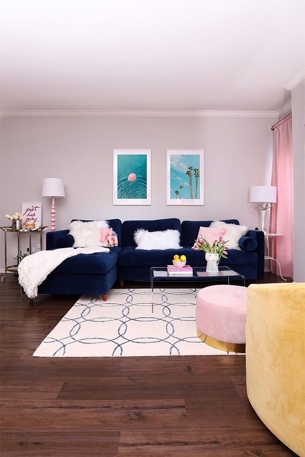 Làm dịu không gian phòng khách với gam màu pastel - 05