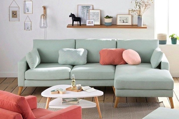 Làm dịu không gian phòng khách với gam màu pastel - 07