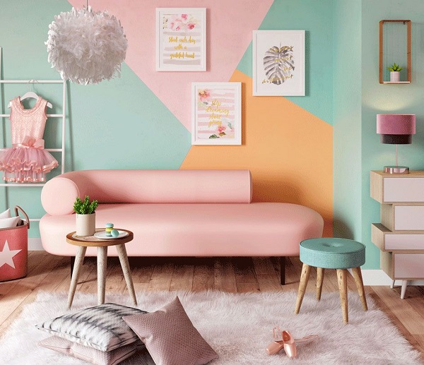 Làm dịu không gian phòng khách với gam màu pastel - 09