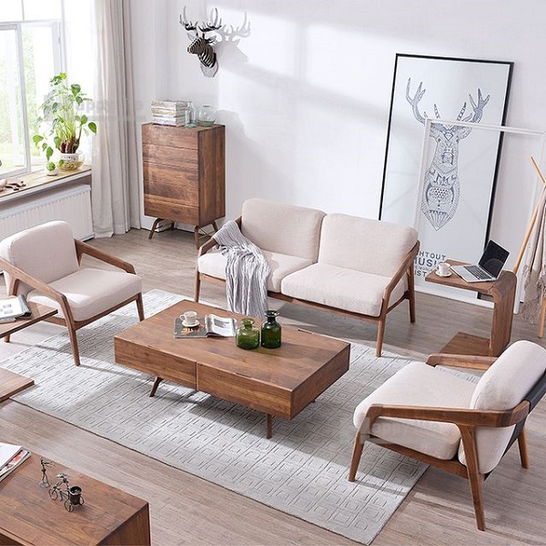 Sofa gỗ đệm trơn - mẫu ghế ứng dụng với nhiều phong cách khác nhau - 08