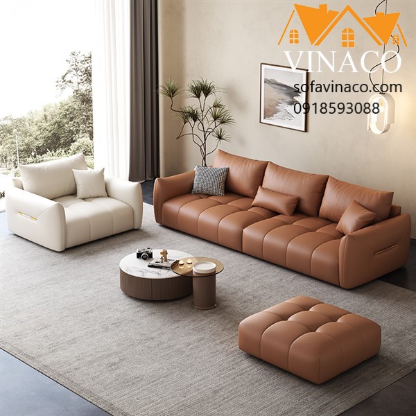 Ghế Sofa Da Cũ Kĩ? Đừng Lo, Vinaco Sẽ Biến Hóa Nó!