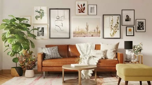 12 ý tưởng bọc ghế sofa màu nâu trung tính cho phòng khách của bạn