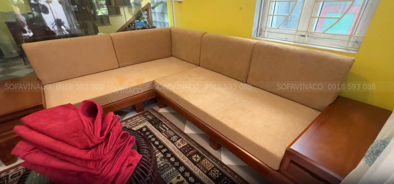 Bàn Giao 2 Bộ Vỏ Đệm Ghế Gỗ Siêu Đẹp Tại Nhà Khách Hàng