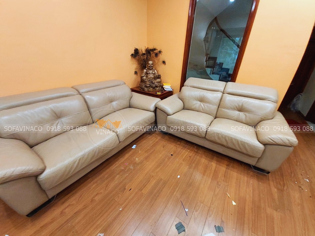 Bọc ghế sofa da giá rẻ cho khách tại Hưng Yên