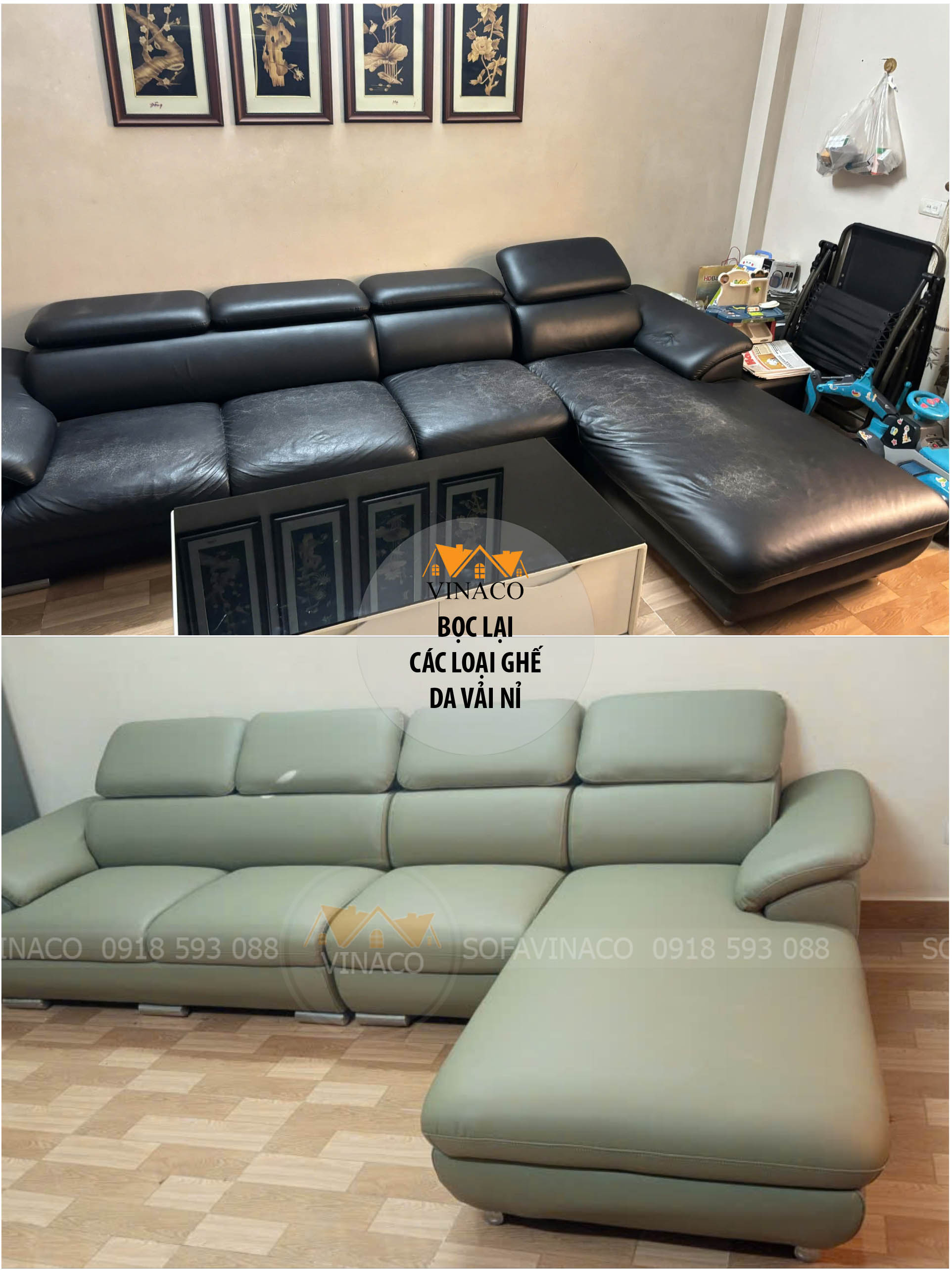 Bọc lại ghế sofa có làm thay đổi kích thước ghế không?