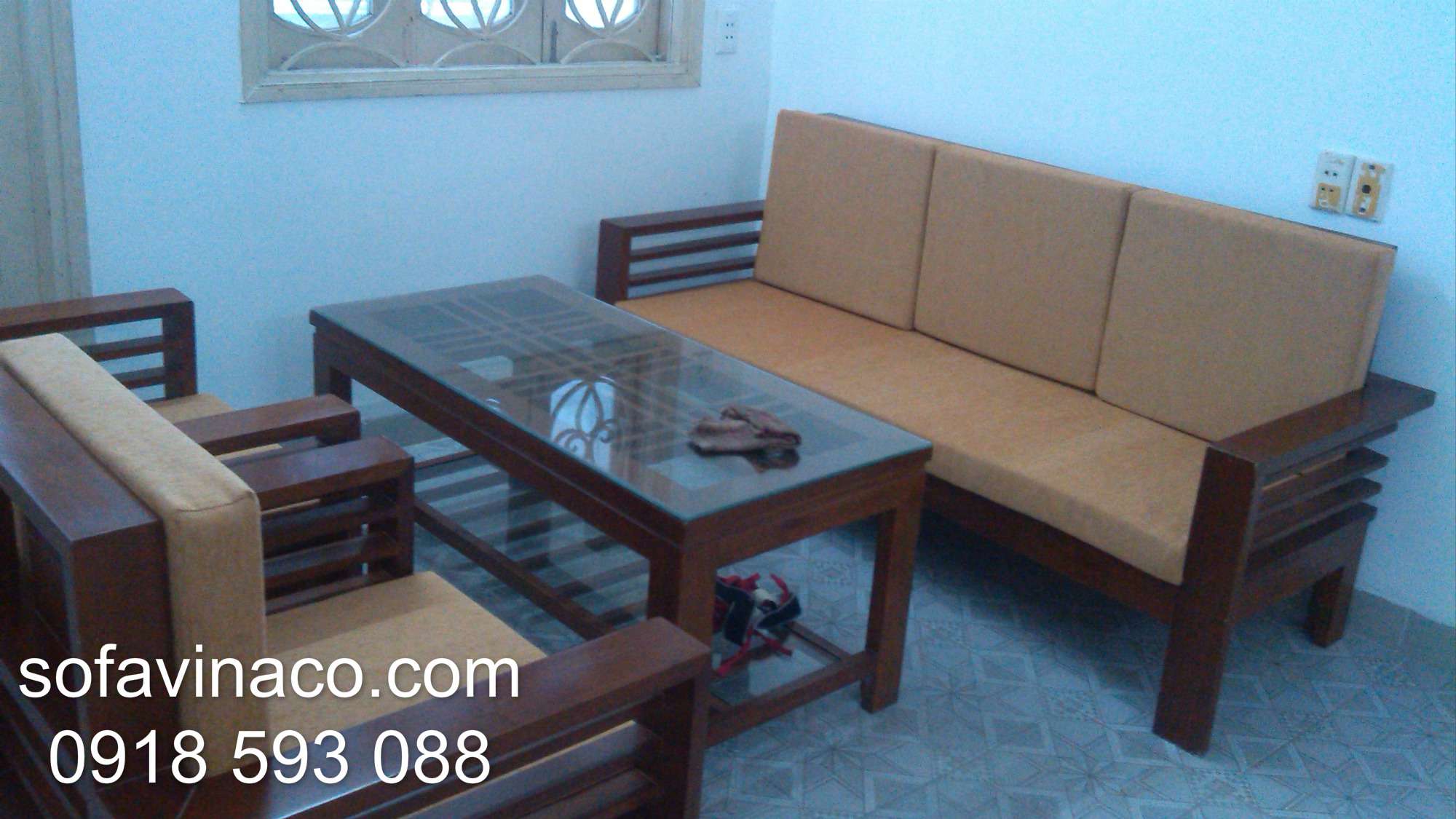 Đệm ghế sofa gỗ tại Hoàng Quốc Việt- Cầu Giấy- Hà Nội