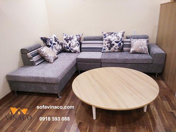 GHẾ SOFA GÓC BỌC NỈ