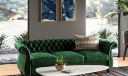 10 loại ghế sofa màu xanh lá trendy