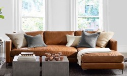 10 phong cách phòng khách trở nên nổi bật với ghế sofa bọc da