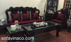 Bọc đệm ghế sofa gỗ nhà Bác Thanh Nguyễn Trãi- Thanh Xuân