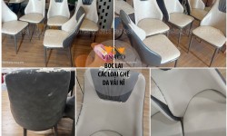 Bọc lại ghế da bàn ăn tại Văn Giang, Hưng Yên