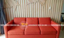 Đổi vỏ bọc ghế sofa cho khách tại Long Hòa- Huyện Cần Giờ