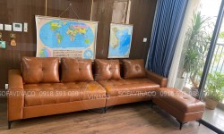 Hoàn thiện bọc ghế sofa da tại Trần Duy Hưng