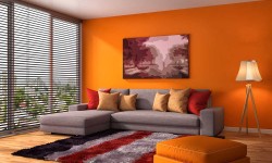 Màu cam trong thiết kế không gian nội thất