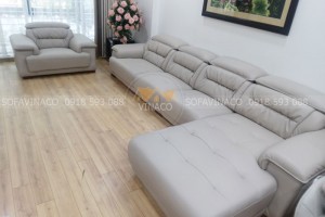 Bọc lại ghế sofa da tại Văn Phú, Hà Đông với da Nadia cao cấp