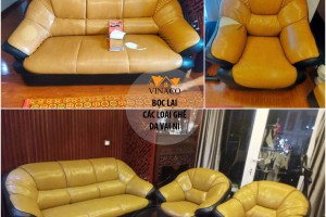 Vinaco bọc lại ghế sofa da tại Âu Cơ Hà Nội