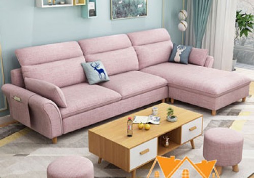 Mẫu ghế sofa vải đơn giản, tiện nghi hiện đại